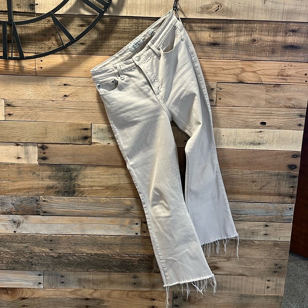 Luckbrand white denim